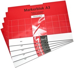 MARKERBLOK 4ART A3 50VEL 75GR