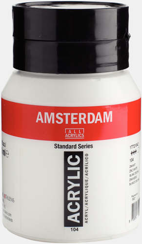 Amsterdam Standard Series Acrylverf Pot 500 ml Zinkwit 104