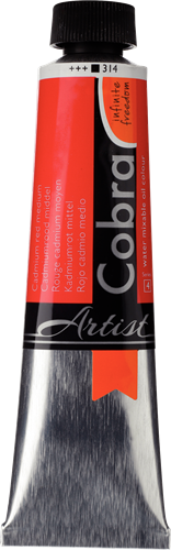 Cobra Artist Water Vermengbare Olieverf Tube 40 ml Cadmiumrood Middel 314