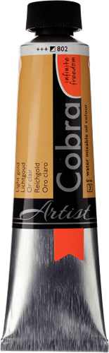 Cobra Artist Water Vermengbare Olieverf Tube 40 ml Lichtgoud 802