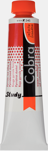 Cobra Study Water Vermengbare Olieverf Tube 40 ml Pyrrolerood Donker 345