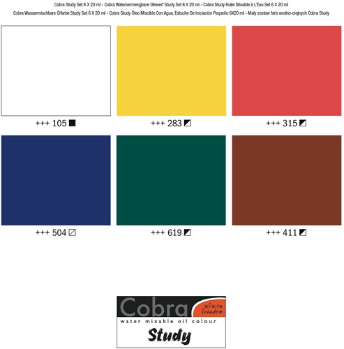Cobra Study Olieverf Set 6 x 20 ml-2