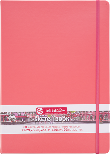 Talens Art Creation Schetsboek Koraalrood 21 x 29.7 cm 140 g 80 Vellen