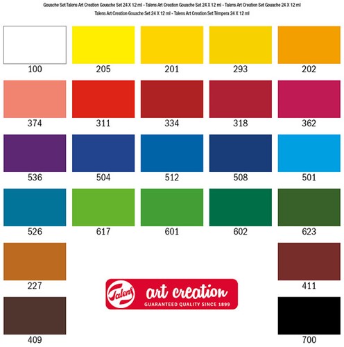 Talens Art Creation Gouache Set 24 x 12 ml-3