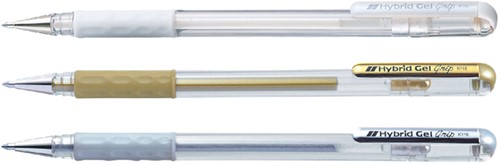 GELSCHRIJVER PENTEL K118 GRIP MEDIUM WIT-2