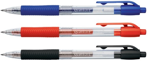 GELSCHRIJVER QUANTORE GRIP DRUKKNOP 0.7MM BLAUW-3