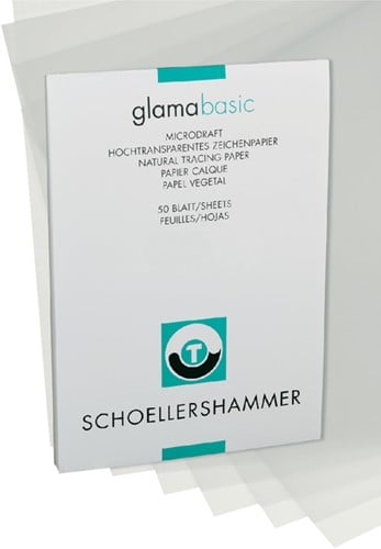 ONTWERPBLOK SCHOELLERSHAMMER A3 60-65GR TRANSPARANT 50VEL