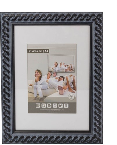 Wissellijsten M2702 (hout) - Oud Zwart Gevlochten