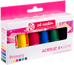 Talens Art Creation Acrylverf set Primary | 6 x 12 ml