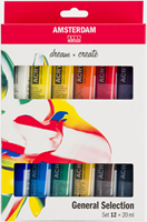 Amsterdam Standard Series acrylverf algemene selectie set | 12 × 20 ml