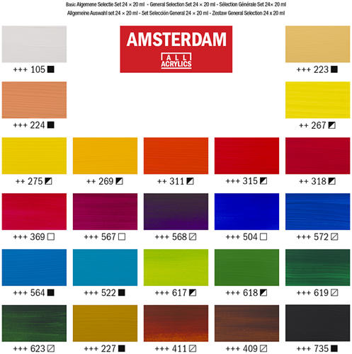Amsterdam Standard Series acrylverf algemene selectie set | 24 × 20 ml-2